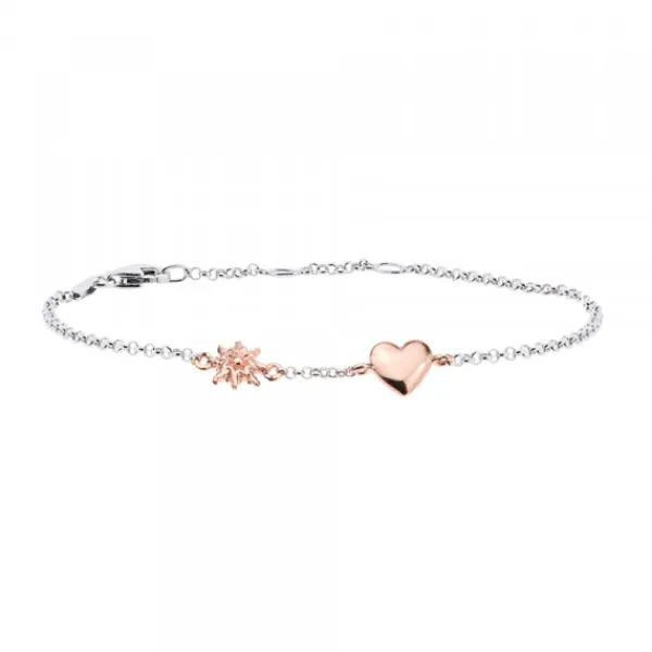 Pulsera Corazón y de Plata Rosa*Eguzkilore Best