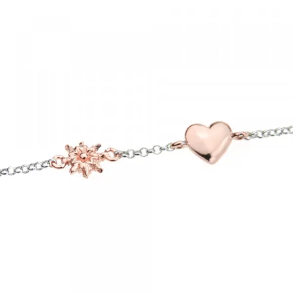 Pulsera Corazón y de Plata Rosa*Eguzkilore Best