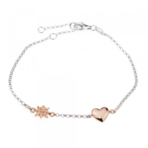 Pulsera Corazón y de Plata Rosa*Eguzkilore Best