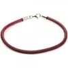 Pulsera Cuero Liso Granate Eguzkicharm*Eguzkilore Outlet