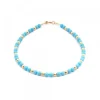Pulsera de Cuentas Turquesa y Dorado*Eguzkilore Discount