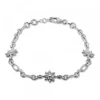 Pulsera de Plata con 3 y Eslabones Grafilada*Eguzkilore Clearance
