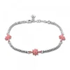 Pulsera de Plata con 3 Rosas y Cadena Semirígida*Eguzkilore Clearance