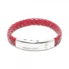 Pulsera Cuero trenzado Granate*Eguzkilore Hot