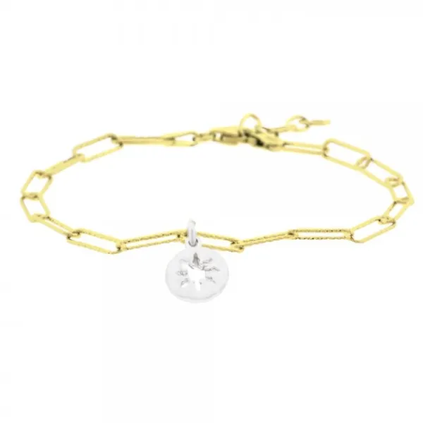 Pulsera Eslabones Martelé Plata Dorada*Eguzkilore Best
