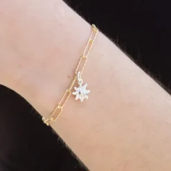 Pulsera Eslabones Martelé Plata Dorada*Eguzkilore Best