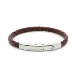 Pulsera Estrecha Cuero Trenzado Marrón*Eguzkilore Discount