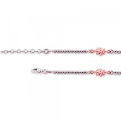 Pulsera Plata Rosa con Bolitas de Plata*Eguzkilore Clearance