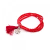 Pulsera Elástica Roja Triple con Motivo*Eguzkilore Outlet