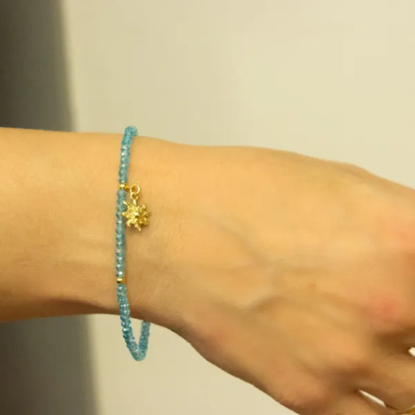 Pulsera Elástica Turquesa con*Eguzkilore Discount