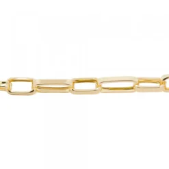 Pulsera Eslabones Alargados de Plata Dorada*Eguzkilore
