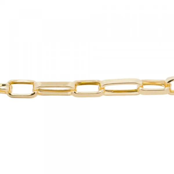 Pulsera Eslabones Alargados de Plata Dorada*Eguzkilore