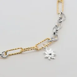 Pulsera Eslabones de Plata Bicolor y Plata*Eguzkilore Online