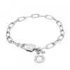 Pulsera Eslabones Martelé Cierre Candado de Plata*Eguzkilore Sale