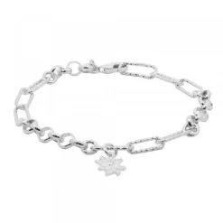 Pulsera Eslabones y Aros Plata*Eguzkilore Outlet
