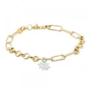 Pulsera Eslabones y Aros Plata Dorada*Eguzkilore Discount