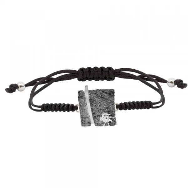 Pulsera Flysch Plata con Macramé*Eguzkilore Clearance