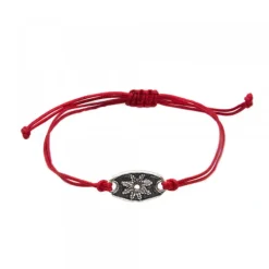 Pulsera Granate Chapa Ovalada Plata Acabado Rústico*Eguzkilore Sale