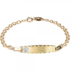 Pulsera Hungarina Bebé Oro Bicolor 14,5cm Personalizable*Eguzkilore Clearance