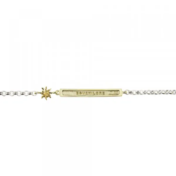 Pulsera Identidad Infantil Plata Dorada Personalizable*Eguzkilore Clearance