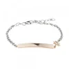Pulsera Identidad Infantil Plata Rosa Personalizable*Eguzkilore Online