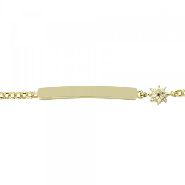 Pulsera Identidad Plata Dorada Personalizable*Eguzkilore Discount