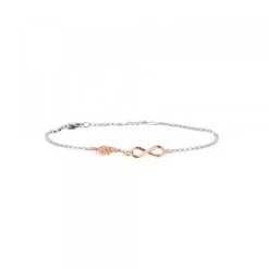 Pulsera Infinito con de Plata Rosa*Eguzkilore