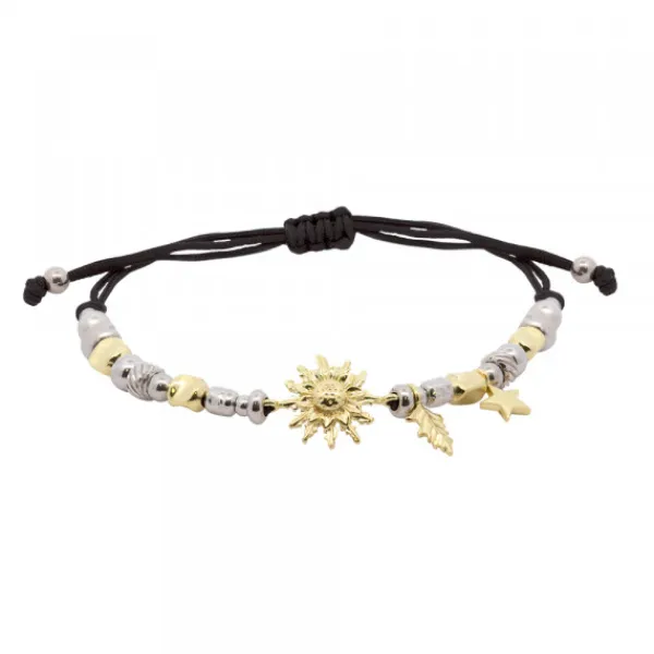 Pulsera Izarra de Plata Dorada*Eguzkilore New