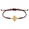 Pulsera Lauburu Berria Plata Dorada y Circonita*Eguzkilore Sale