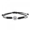Pulsera Lauburu Redondo Plata y Circonita Azul Negra*Eguzkilore Online