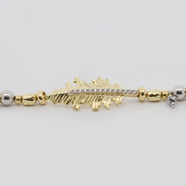 Pulsera Mari Bolitas Plata Dorada y Circonitas*Eguzkilore Best