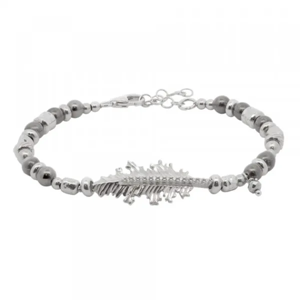 Pulsera Mari Bolitas Plata y Circonitas Blancas*Eguzkilore Online