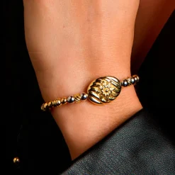 Pulsera Mask de Plata Dorada*Eguzkilore Sale
