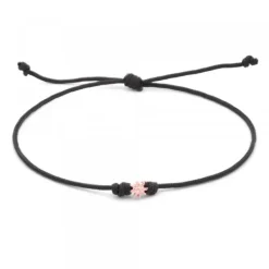 Pulsera Mik Negra Oro Rosa*Eguzkilore Best