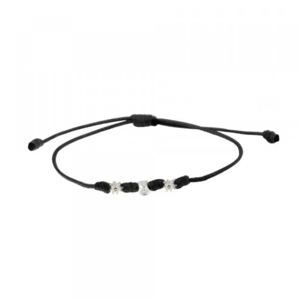 Pulsera Mik Negra Oro Blanco*Eguzkilore Sale