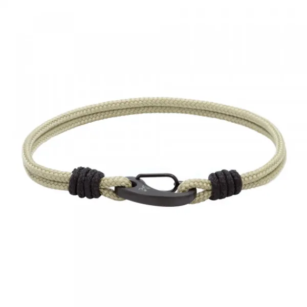 Pulsera Mosquetón y Nylon Beige*Eguzkilore New