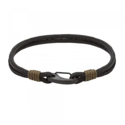 Pulsera Mosquetón y Nylon Negro*Eguzkilore Best