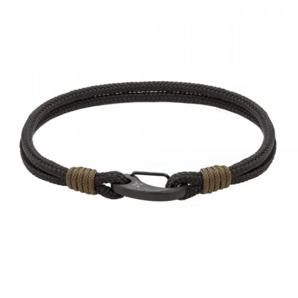 Pulsera Mosquetón y Nylon Negro*Eguzkilore Best