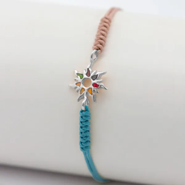 Pulsera Mountain Azul y Topo Plata*Eguzkilore Outlet