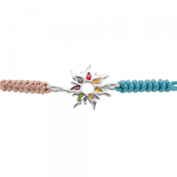 Pulsera Mountain Azul y Topo Plata*Eguzkilore Outlet
