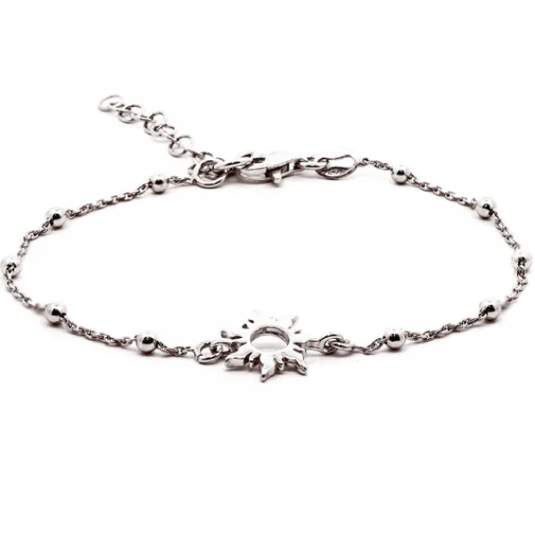 Pulsera Mountain de Plata con Cadena de Bolitas*Eguzkilore Online