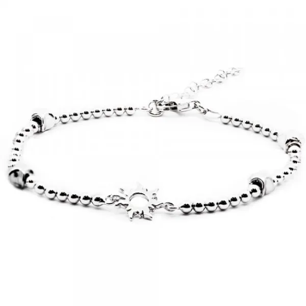 Pulsera Mountain de Plata con Estrellas y Bolitas*Eguzkilore Online