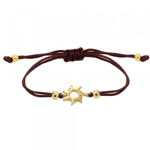 Pulsera Mountain Plata Dorada de Macramé*Eguzkilore Best