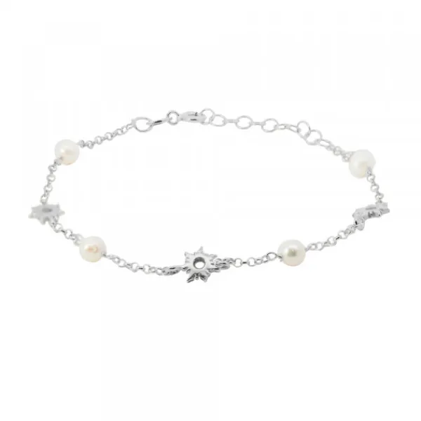 Pulsera Mountain Plata y Perlas*Eguzkilore Clearance