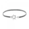 Pulsera Mountain Rígida Acero Negro y Plata*Eguzkilore