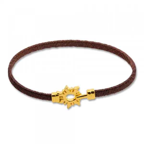 Pulsera Mountain Rígida Acero Cobre y Plata Dorada*Eguzkilore Discount
