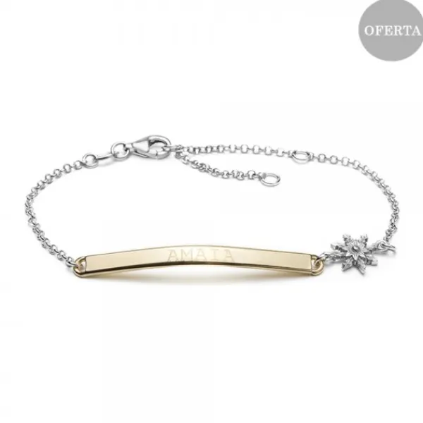 Pulsera PAULA de plata bicolor*Eguzkilore Sale