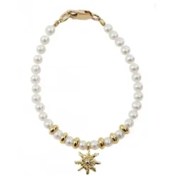 Pulsera Perlas y Plata Dorada*Eguzkilore Outlet