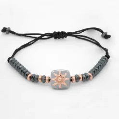 Pulsera Q2 Hematites y Rosa*Eguzkilore Sale