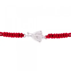 Pulsera San Fermín Plata con Hilo Rojo Nudos*Eguzkilore Discount